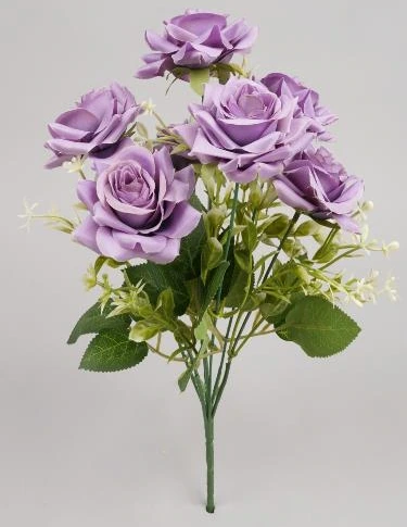 Tiny Open Rose Bunch x7